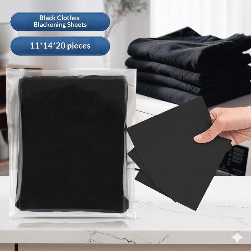 1/10/20Pcs Laundry Black Color Enhancer Sheets Clothing Brightening Sheets For Dark&Black Fabrics Laundry Paper Prevents Fading