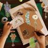 1 Zestaw Naklejek Kwiatowych Roślinnych do Scrapbookingu z 10 Arkuszami Papieru Wodoodporny PET DIY Notatnik Planer Dziennik Dekoracja Pudełka Prezentowego Naklejka
