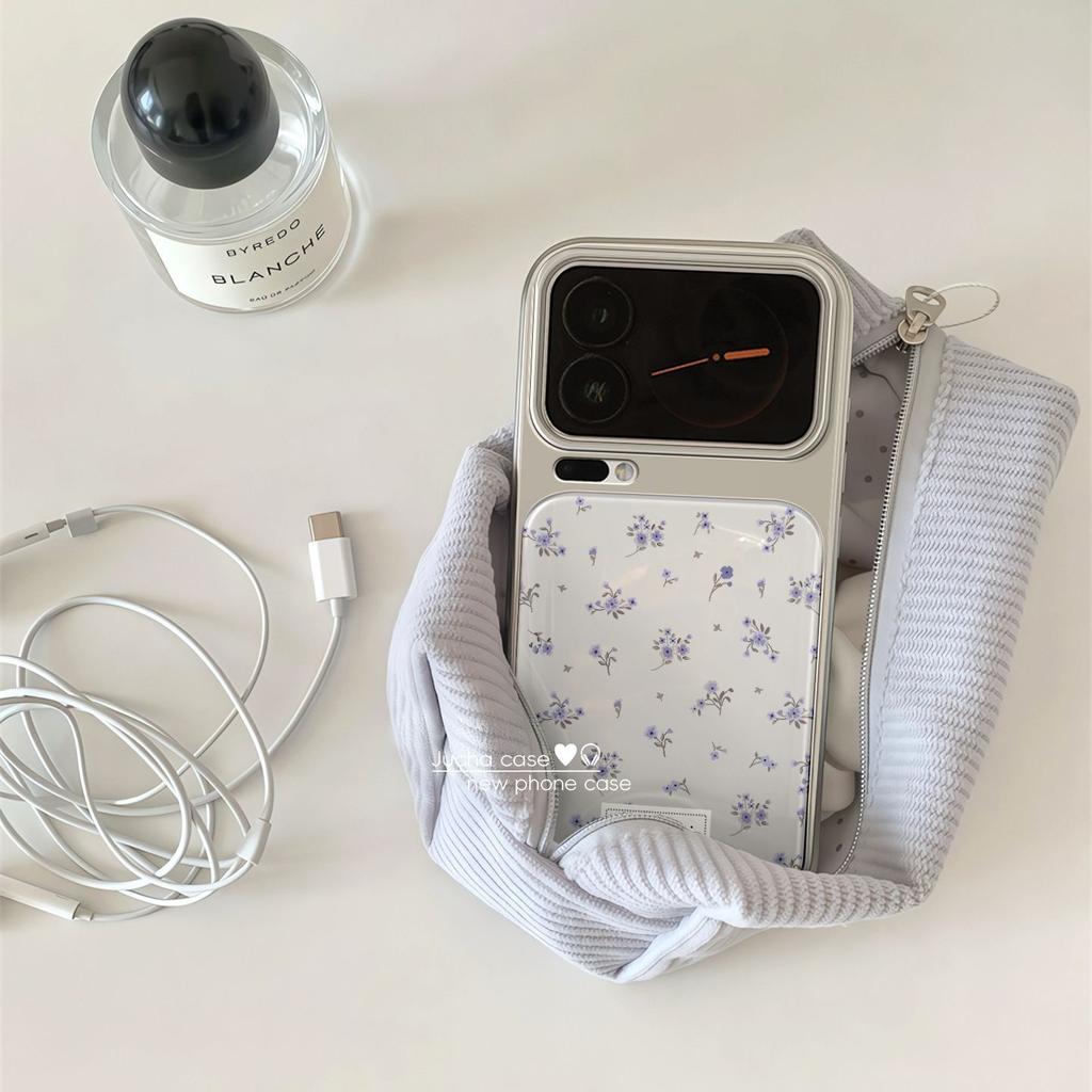 Applicable to Xiaomi Mi 17Pro mobile phone case, advanced sense, light luxury xiaomi15 atmosphere sense 14 anti-drop 13 purple floral