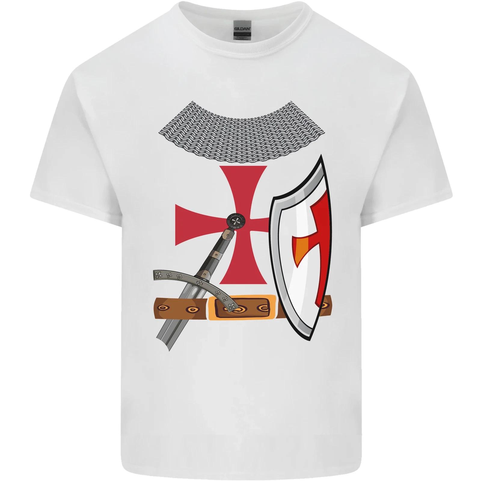 Knights Templar Fancy Dress St Georges Day Kids T-Shirt Childrens 2XL