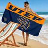 UTEP Miners Print Beach Towel, Large Soft Quick Dry Towel for Beach Camping Swimming