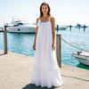 European and American Cross-border New Women's Skirt Fashionable Three-dimensional Flower French Casual Loose Suspender Long Dress Dress