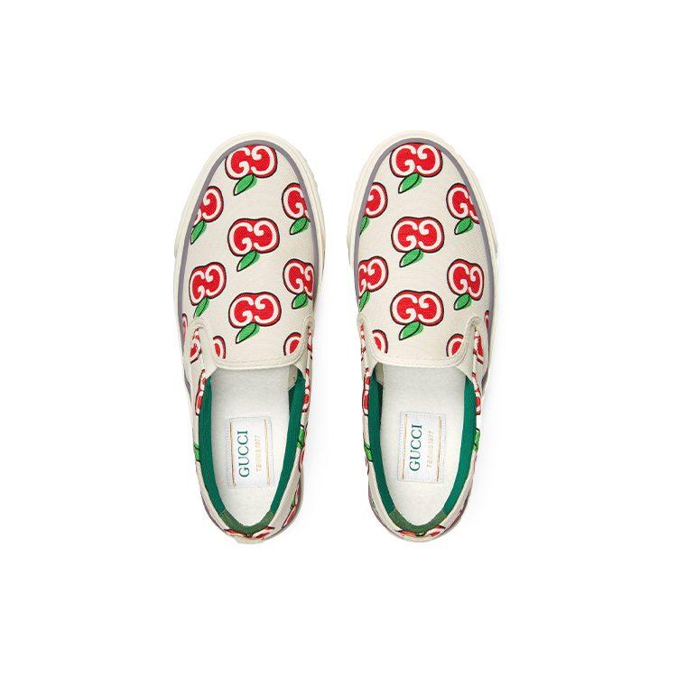 Gucci Tennis 1977 Stylish Skateboarding Shoes Women's White 631751 H2C40 9130