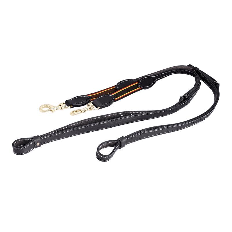 Cowhide Horse Training Side Reins - Equestrian Breaking Rein 8218049 Large/Medium Horse чёрный