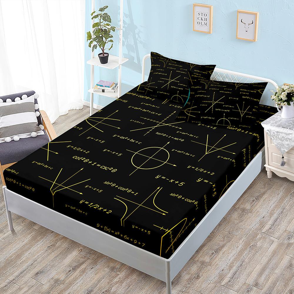 Three-Piece Mattress, Bedspread, Geometric Mathematics Learning, Mattress Protective Cover