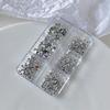 6 Grids 3D Gold Silver Half Round Ball Charm Nail Art Studs Metal Rivets Nail Art Decorations For Manicure Nails