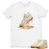 Dripping Shoe Shirt To Match AJ 4 Birds Of Paradise, AJ 4 Birds Of Paradise Coconut Milk Metallic Gold Muslin Bright Mango Sundial Black