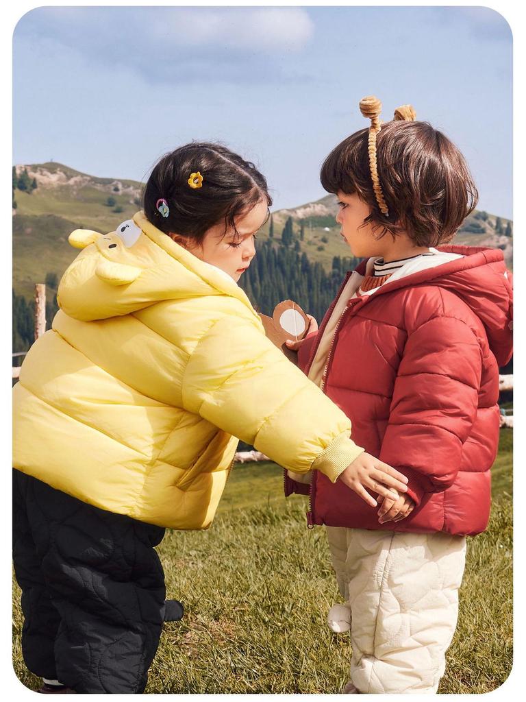 Kaka Panda Kids' Winter Cotton Coat - Warm Padded Jacket for Boys & Girls