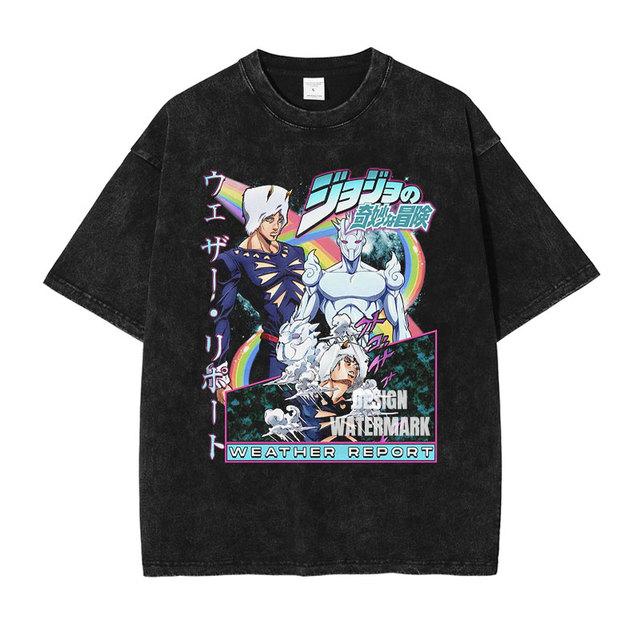 HUANHUSHENG JoJo s Bizarre Adventure Men s Cotton T-Shirt L