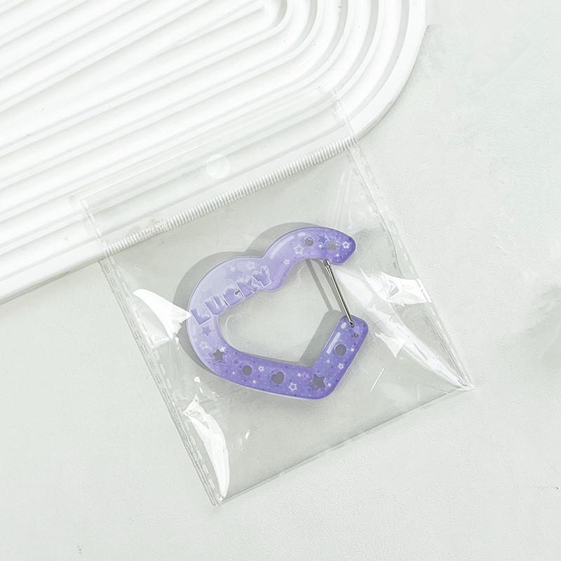 

Акриловый мультяшный держатель для брелока в стиле инс, милый декор в форме дома и сердца для подвески на сумку, крючок для ключей, DIY подвеска для ключей фиолетовый