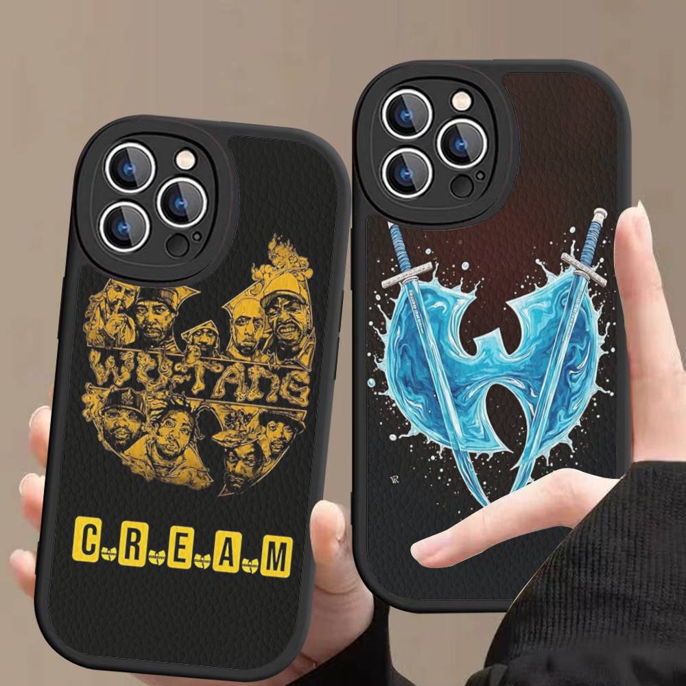 W-wu T-tang Clan Hip-hop Music Group Phone Cover For IPhone 11 12 13 14 15 16 Pro Max Mini Plus Soft Leather Case