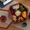 Solid Wooden Snack Box Chinese Style Multi-grid Dried Fruit Tray  Organizer Multifunctional Innovative For Living Room