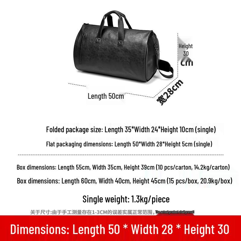 Zuoyou Lightweight Waterproof Travel Business Shoulder Bag