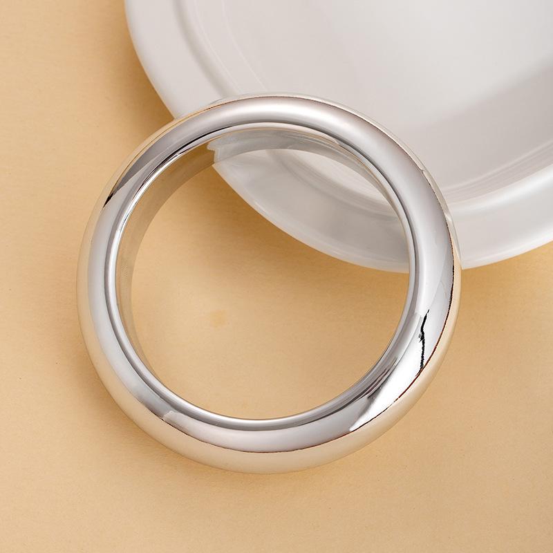 Simple Classic Retro Plain Ring Electroplated Ccb Bracelet Fine Polished Surface Minimalist Bracelet Exquisite Jewelry