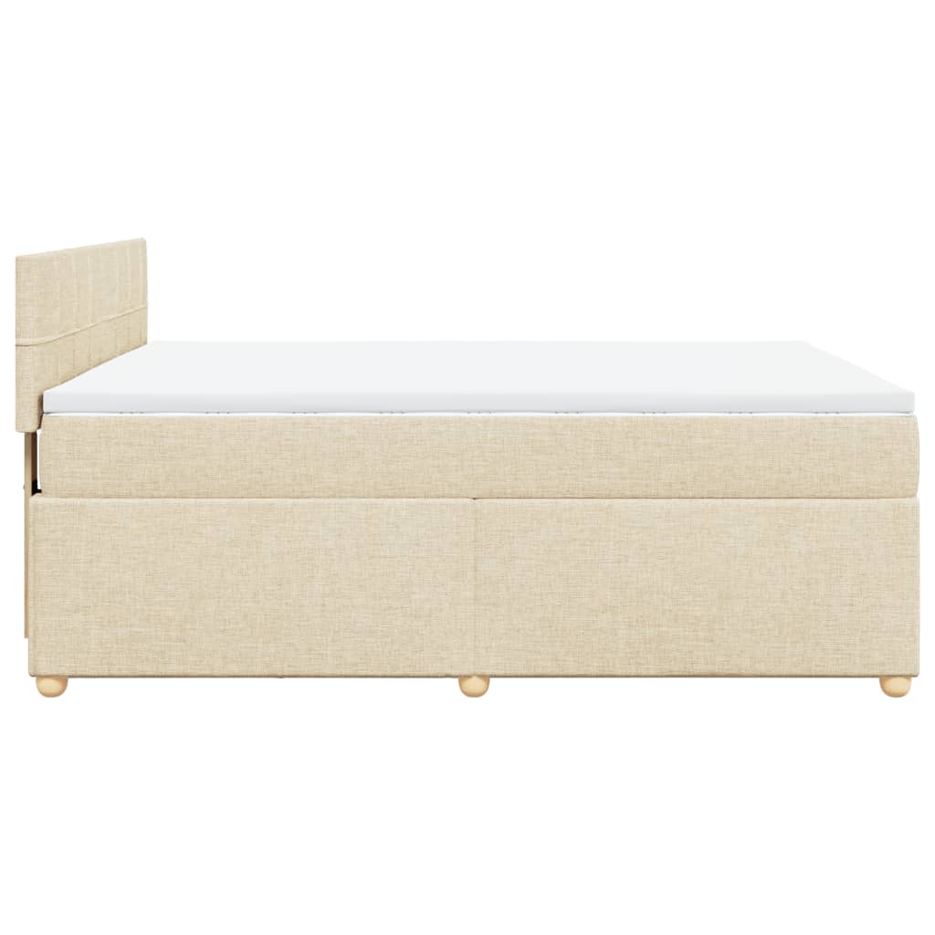 Vidaxl Continental Bed with Mattress, Cream, Fabric, 140X200 Cm