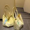 Large Capacity Double Sided Reversible Tote Bag Lightweight Nylon Handbag  Casual