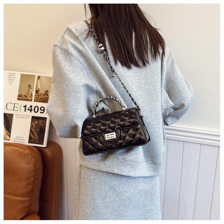 Rhombus chain bag women's messenger bag summer new niche design handbag