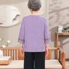 Elderly Women's Breathable Casual Round Neck Shirt