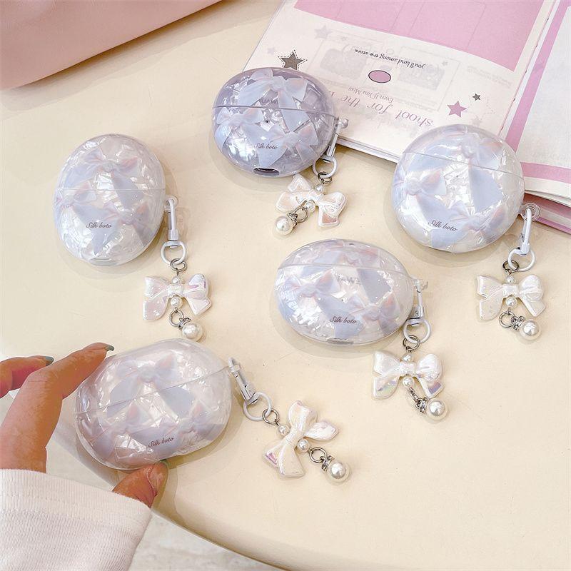 

Узор ракушки для Huawei Freebudspro4/Чехол для наушников-клипс Защитный чехол Freebuds4e/6i/5i Мягкий чехол SE2/3 Чехол для наушников Молодежный Основной Мягкий чехол For Huawei 5i/6i Shell pattern butterfly + pendant