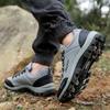 Men Hiking Shoes Waterproof Leather Snow Boots Men Sneakers  Outdoor Plush Lace-up Not Slip Climbing Shoes Men Hiking Boots
