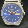 JAPAN VINTAGE SEIKO 5 AUTOMATIC 6309A MENS BLUE COLOR DIAL WATCH a701413-5 R206b-a701413