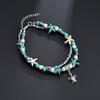 Boho Summer Beach Anklets For Women Turtle Shell Starfish Tree of Life Elephant Ankle Bracelet Multilayer Chain On Foot Jewelry