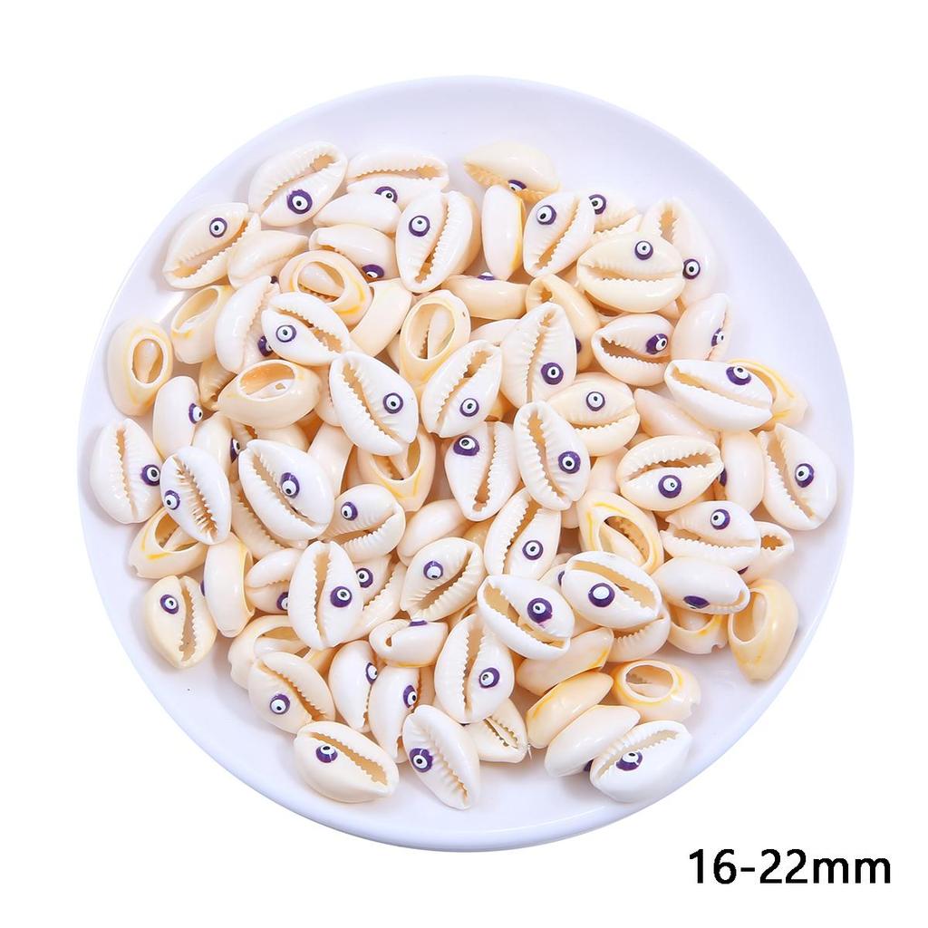 16-22mm 10pcs Natural Sea Shells Eye Loose Beads DIY Necklace Bracelet Accessories