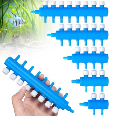 2 3 4 6 8 Way Aquarium Air Splitter Valve Plastic Fish Tank Air Hose Splitter Distributor Pump Valve Tap Control Switch