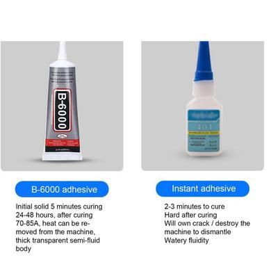 50/15/25ml B6000 Klebstoff Epoxidharz Reparatur Handy Touchscreen Kleber Schmuck Bastelkleber Für Metall Glas