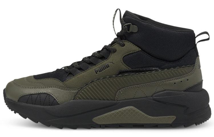 PUMA X Ray 2 Square Mid Wtr Running Shoes Unisex Green/Black 373020-05 35.5