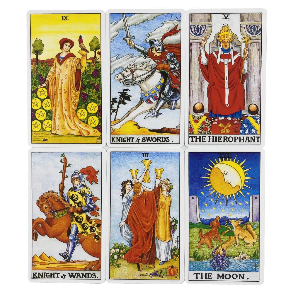 Carte Tarocchi Classiche The Rider Con Divinazione Mazzo Tarocchi per Uso Personale Versione Completa Inglese Mazzo Oracoli per Gioco da Tavolo