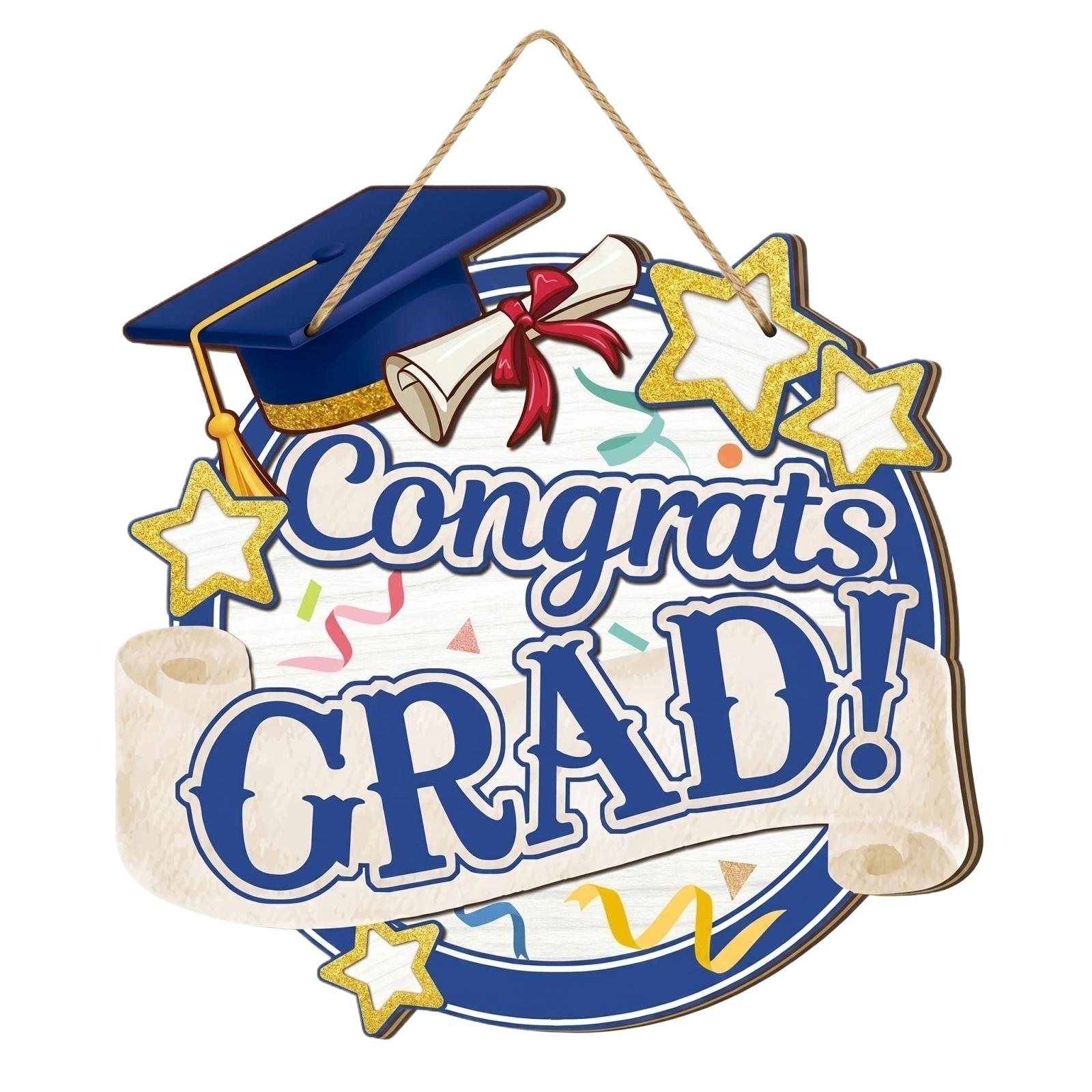 

2026 Graduation Decorative Wooden Hanging Tablet, Graduation Party Gift, And High School Wooden Crafts One Size