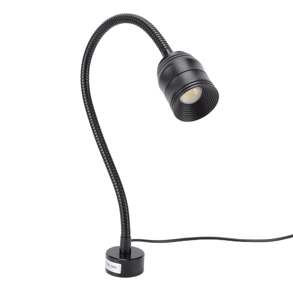 LED Machine Light 7W 6000K 1000LM Flexible Gooseneck Magnetic Base LED Work Light for Lathe Workshop Workbench EU Plug