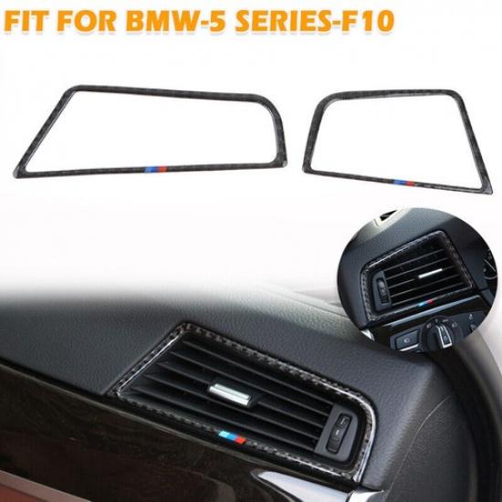 For BMW F10 5 Series 2011-17 Carbon Fiber Dashboard Air Vent Outlet Molding Trim