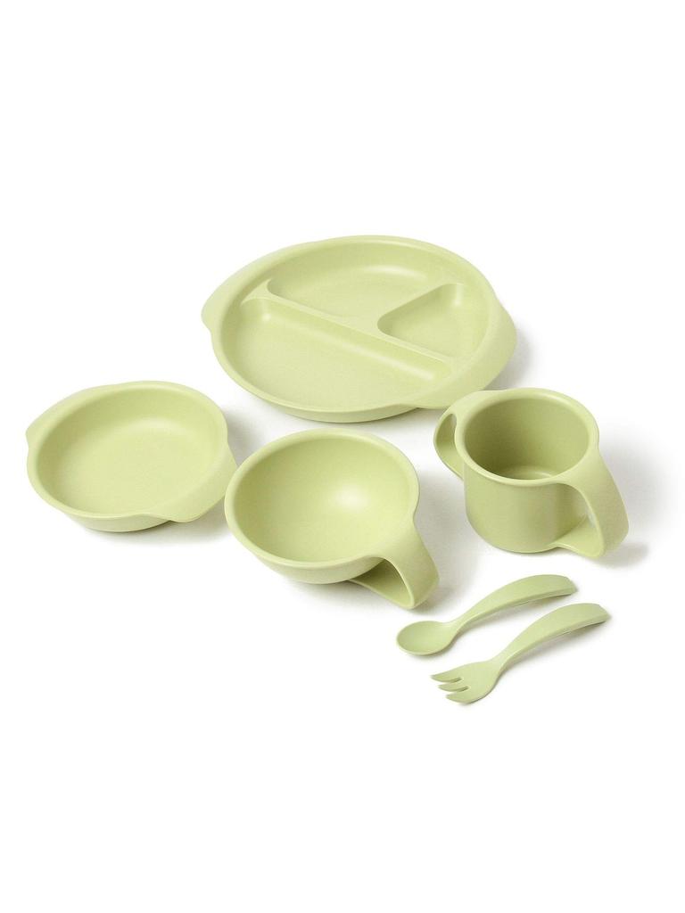 iiwan Meal Leaf One Size (Kodomo Beams) Children's Beams/Tableware Kids' Set, Green,