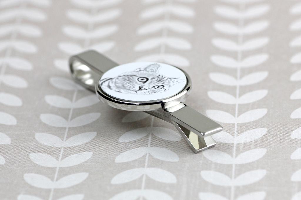 American Shorthair - Cat Tie Clip, Personalized Tie Clip, Unique Gift for Men from Art-Dog Brand
