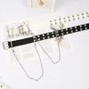 Canvas Chain Belt With Floral Cutouts For Men And Women