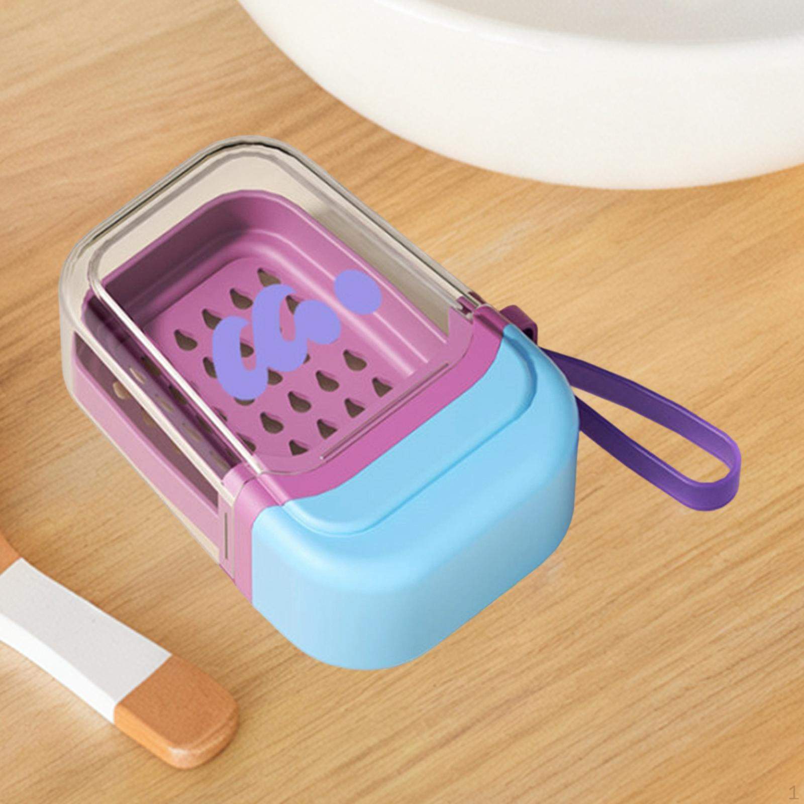 

Outdoor Soap Dish, Waterproof, Portable, for Bathroom, Gym, Business Trips, Home And Blue