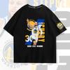 Warriors Curry No. 30 Basketball Cotton Short-sleeved T-shirt Men's Summer Youth Trendy Brand Loose Shoulder Half-sleeved Top and Clothing