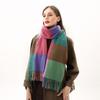 Bandana Pashmina Warm Shawl Wrap Women Plaid Scarf Korean Style Scarf Autumn Winter Shawl Scarf