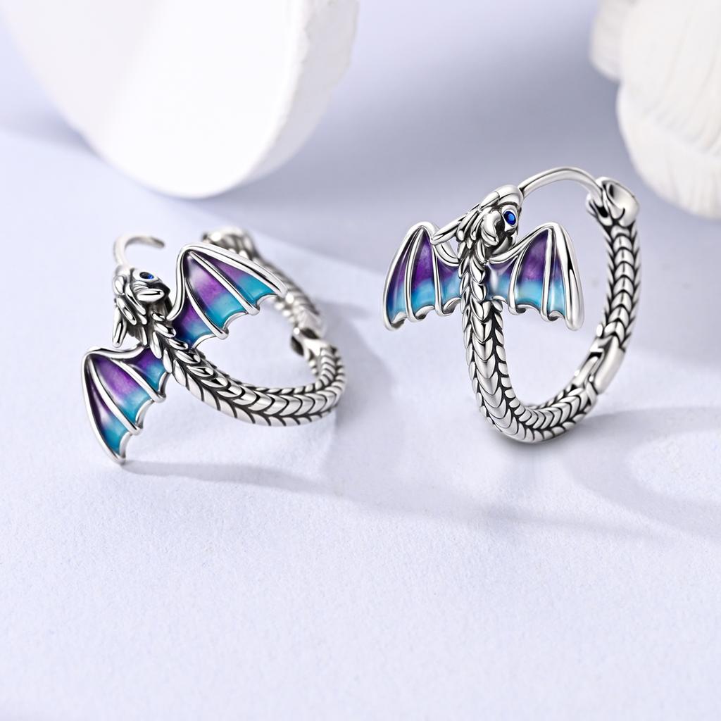 Woman Earring 925 Silver Original Eardrop Hoop Earring Sunflower Bee Bow Fashion Jewelry