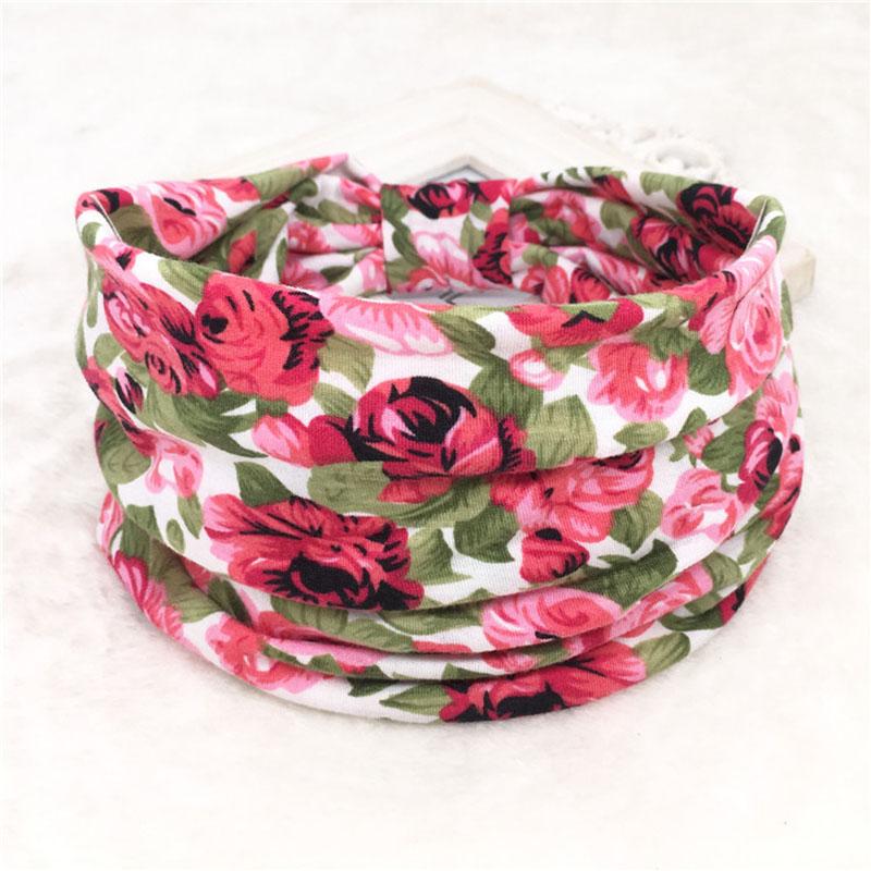 Bohemian Wide Stretch Headband Γυναικεία τουρμπάνι λουλούδι Floral ελαστική ζώνη μαλλιών Αξεσουάρ μαλλιών