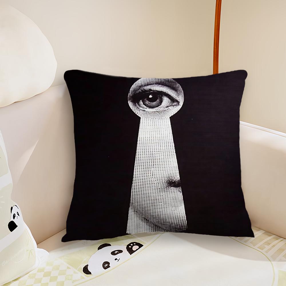 Funny Woman Face Cushion Cover Pillow Case Plush Fabric Soft Double Sided Print Sofa Cushion Cover Throw Pillow Covers