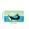 Cute Bird Whale Pattern Door Mat Soft Thick Non-Slip Washable Kitchen Rug Nursery Bathroom Bedroom Entrance Home Decor Mat 1PC
