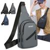 New Men's Business Solid Color Chest Bag Multi functional Sports Outdoor Leisure Shoulder Bag Messenger Bag Waterproof