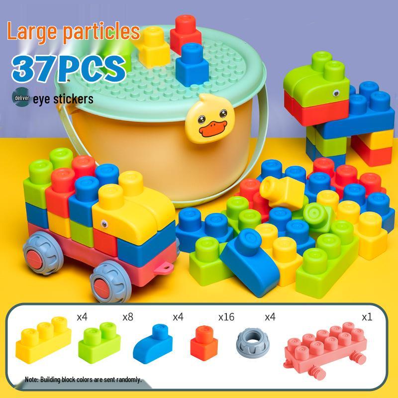 Washable Soft Rubber Building Blocks: Large, Educational Toy for Early Childhood