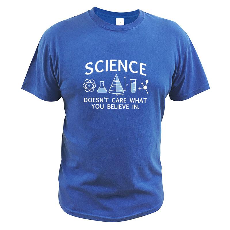 Eu Size 100 Cotton Science Doesn T Care What You Believe In Chemistry Bottle Nerd Design XL