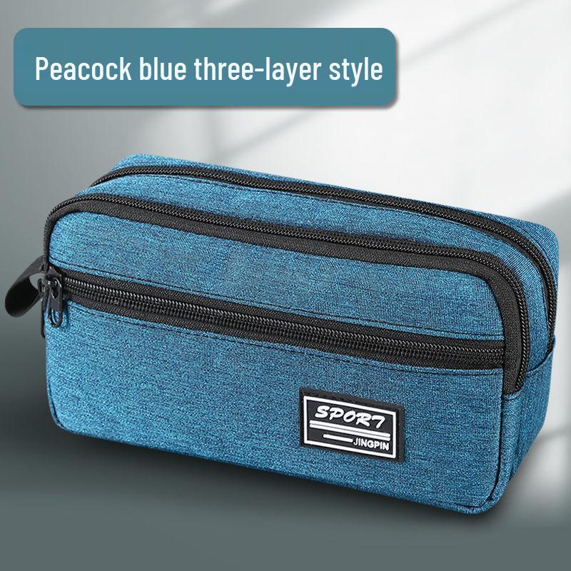 Multi-Layer Waterproof Pencil Case for Students - Large Capacity Stationery Bag