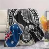 Collingwood Magpies  Print Flannel Blanket, High quality Comfortable for All Seasons, Home Decor, Warmth and Comfort