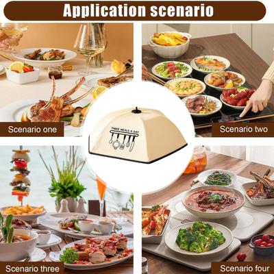 Food Cover Foldable Thermal Meal Protector Winter Food Insulation Cover For Fruit Bowls Plates Dishes Outdoors Parties Picnic